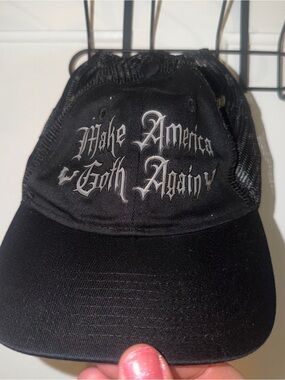Make America Goth Again Black Mesh Trucker Cap